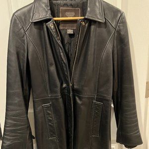 Vintage Coach black leather jacket size S